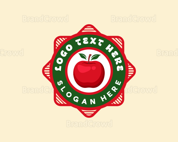 Nutritional Fruit Apple Logo