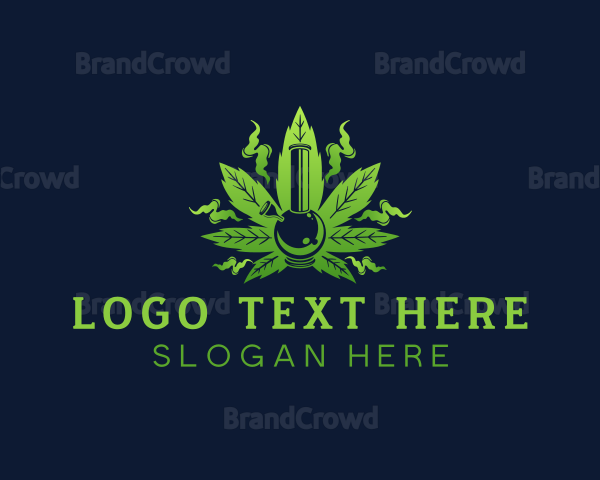 Marijuana Weed Bong Smoke Logo