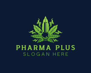 Drugs - Marijuana Weed Bong Smoke logo design