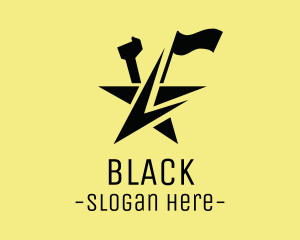 Leader Star Flag logo design