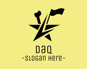 Leader Star Flag logo design