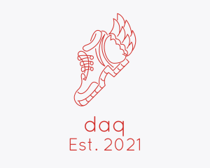 Fire - Fire Wing Sneaker Boot logo design