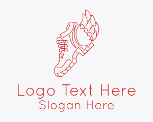 Fire Wing Sneaker Boot Logo
