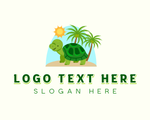 Sea Turtle Island logo design