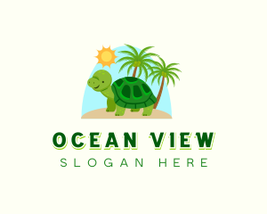 Sea Turtle Island logo design