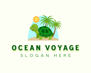 Sea Turtle Island logo design