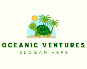 Sea Turtle Island logo design