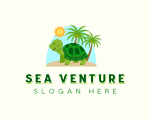 Sea Turtle Island logo design