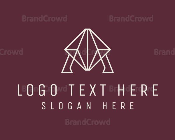 Diamond Gem Letter A Logo