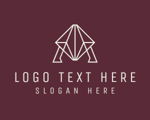 Financial - Diamond Gem Letter A logo design
