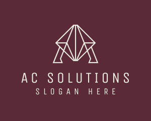 Diamond Gem Letter A logo design