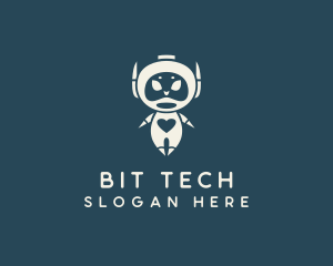 Heart Robot Tech logo design