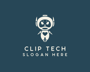 Heart Robot Tech logo design