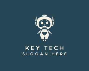 Heart Robot Tech logo design