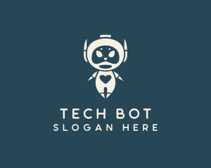 Robot - Heart Robot Tech logo design