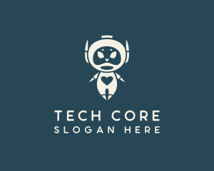 Heart Robot Tech logo design