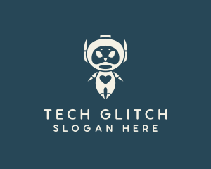 Heart Robot Tech logo design