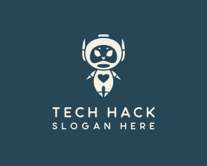 Heart Robot Tech logo design