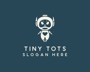 Toddler - Heart Robot Tech logo design