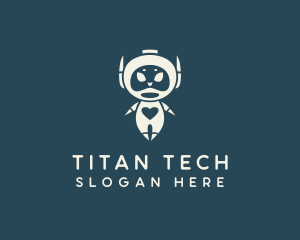 Heart Robot Tech logo design