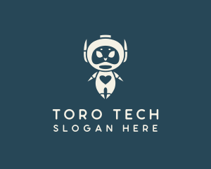 Heart Robot Tech logo design