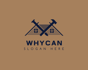 Woodwork - Cabin Carpentry Tools logo design