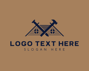 Cabin - Cabin Carpentry Tools logo design