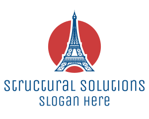 Structural - France Eiffel Tower logo design