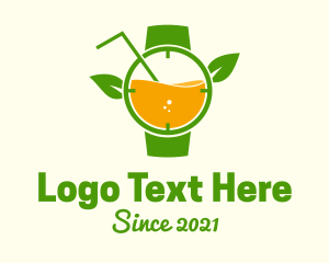 Straw - Healthy Juice Time logo design