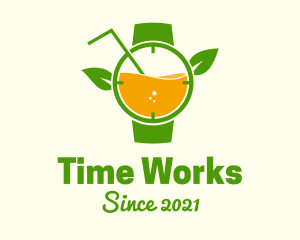 Time - Healthy Juice Time logo design