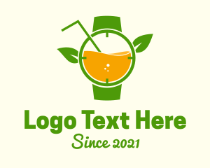 Teahouse - Healthy Juice Time logo design