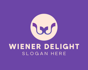 Purple Ribbon Letter W logo design