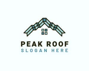 Real Estate Roofing logo design