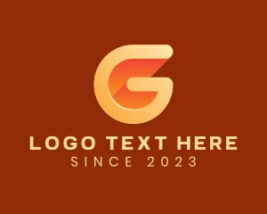 Virtual Reality - Orange Letter G logo design