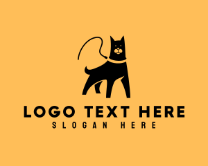 Hound - Dog Walker Leash logo design
