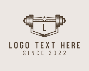 Physical - Barbell Crossfit Training logo design