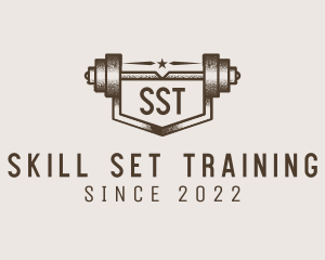 Training - Barbell Crossfit Training logo design
