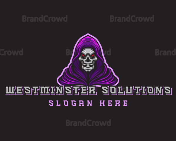 Gaming Hooded Grim Reaper Logo