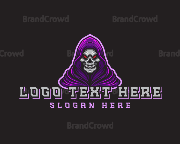 Gaming Hooded Grim Reaper Logo