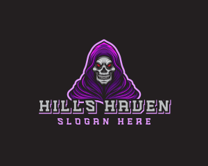 Gaming Hooded Grim Reaper Logo