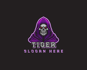Gaming Hooded Grim Reaper Logo