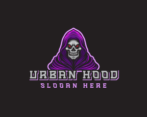 Gaming Hooded Grim Reaper logo design