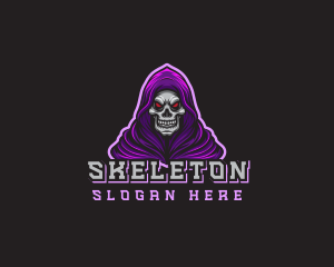 Gaming Hooded Grim Reaper logo design