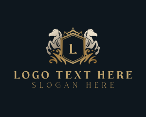 Equestrian - Luxury Horse Royal logo design