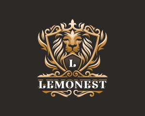 Lion - Lion King Crown logo design