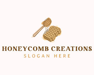 Beeswax - Sweet Honey Honeycomb logo design