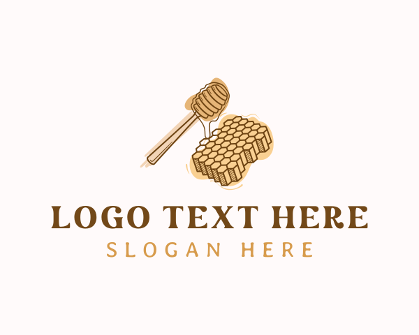 Honeycomb - Sweet Honey Honeycomb logo design