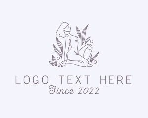 Therapy - Naked Natural Woman logo design