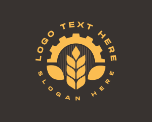 Cogwheel - Agriculture Gear Wheat logo design