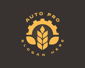 Agriculture Gear Wheat Logo
